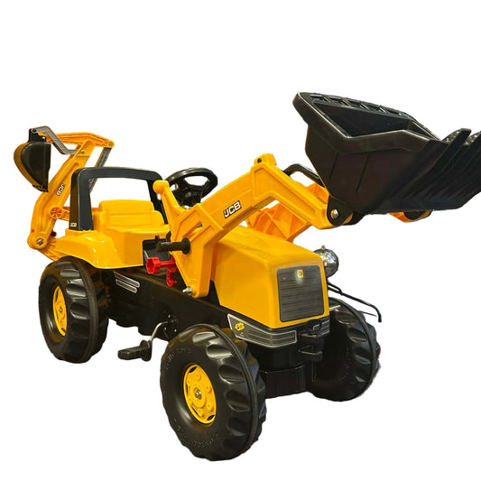 JCB Rolly Tractor with Frontloader & Rear Excavator Kids Ride on